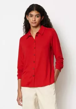 Блузка Marc O'Polo ВОРОТНИК, ПЛАНКА НА ПУГОВИЦАХ, цвет shiny red