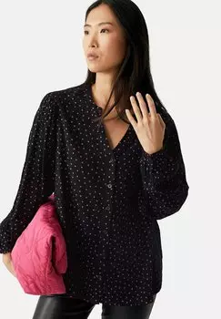 Блузка Marks & Spencer Relaxed, черный/мультиколор