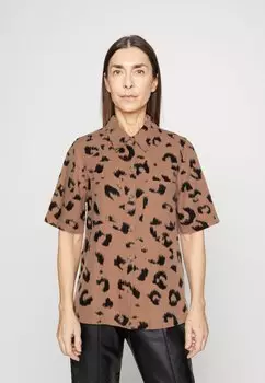 Блузка Marks & Spencer с анималистичным принтом, черный/мультиколор