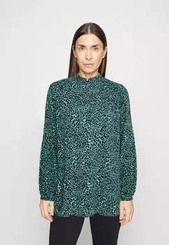 Блузка Marks & Spencer с принтом, зеленый/мультиколор