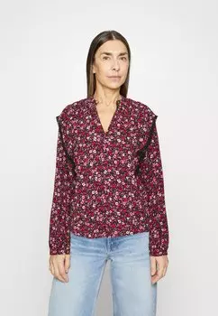 Блузка Marks & Spencer с рюшами, розовый/мультиколор