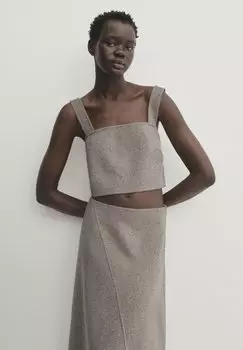 Блузка Massimo Dutti, бежевый