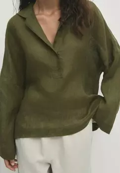 Блузка Massimo Dutti, зеленая