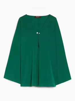 Блузка Max Mara с расклешенными рукавами, зеленый