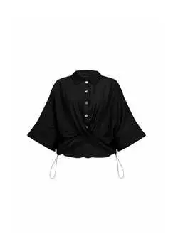 Блузка Maya с коротким вырезом Freshlions, черный