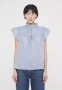 Блузка MELU SHORT SLEEVE BLOUSE Ralph Lauren, светло-синий