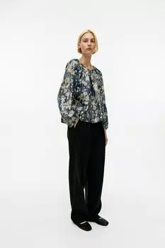 Блузка металлического цвета H&M, белый