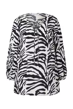 Блузка MIAMODA Blouse, черный/белый