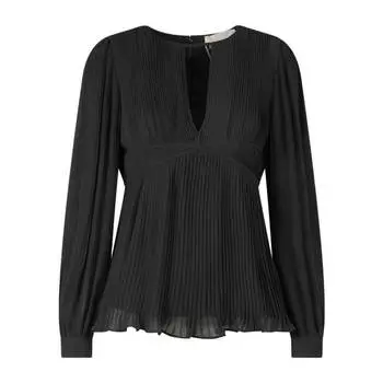 Блузка Michael Kors Pleated, черный