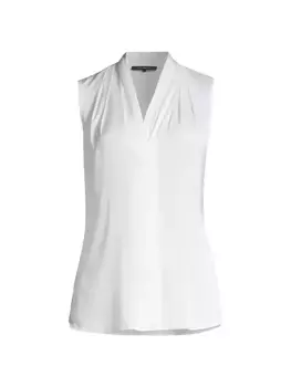 Блузка Mila без рукавов из смесового шелка Kobi Halperin, белый