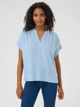 Блузка milia с коротким рукавом-крылышком KAFFE, цвет Soft Chambray
