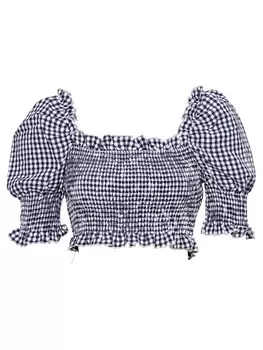 Блузка Missguided GINGHAM, темно-синий