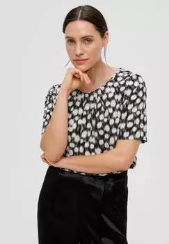 Блузка MIT FALTENAUSSCHNITT s.Oliver BLACK LABEL, цвет schwarz