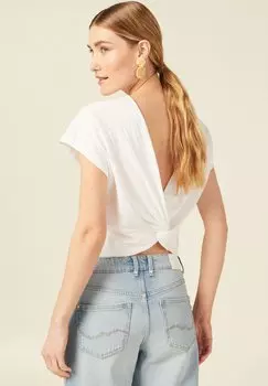 Блузка Mit Kurzen rmeln BONOBO Jeans, белая