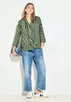 Блузка Mit Streifen Cecil, зеленая
