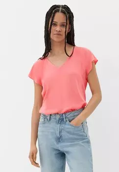 Блузка MIT V AUSSCHNITT QS, цвет koralle