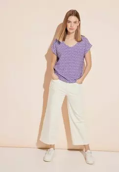Блузка Mit V-Ausschnitt Street One, лила