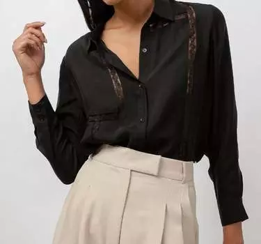 Блузка Мона черного цвета Rails