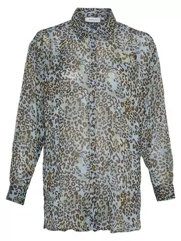 Блузка MOSS COPENHAGEN, цвет hellblau/bunt