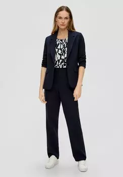 Блузка MOTIF ORN DE DTAILS PLISSS s.Oliver BLACK LABEL, цвет navy