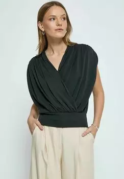 Блузка Mselvie Wrap Minus, черная