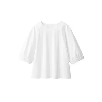 Блузка Muji с рукавами-фонариками, белый