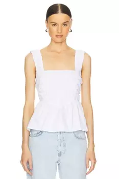 Блузка на бретелях Ganni, белый