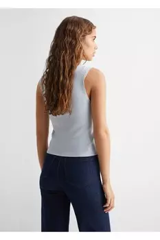 Блузка на бретелях Mango, синий