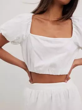 Блузка NA-KD, белый