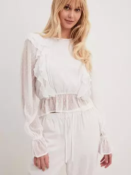 Блузка NA-KD, белый