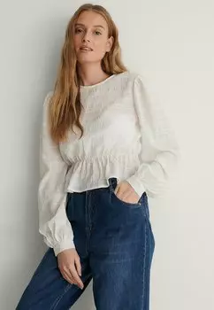 Блузка NA-KD, белый