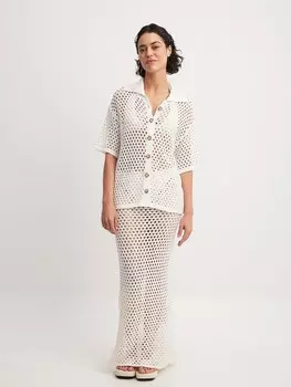 Блузка NA-KD, белый