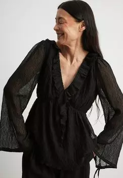 Блузка NA-KD, черный