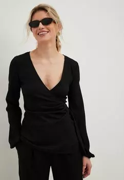 Блузка NA-KD, черный