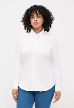Блузка на пуговицах 1985 SLIM SHIRT Tommy Hilfiger Curve, кремовый