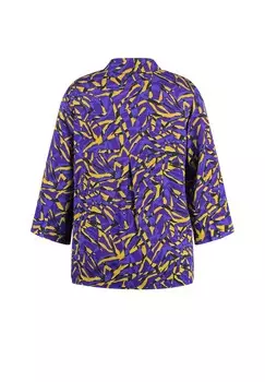 Блузка на пуговицах 3/4 ARM MIT ALLOVER-PRINT Samoon, фиолетовый