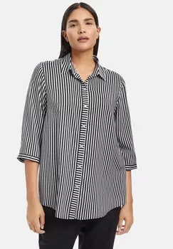 Блузка на пуговицах 3/4 ARM Samoon, темно-синий