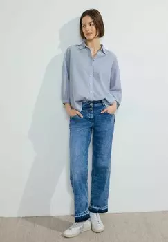 Блузка на пуговицах 3/4 SEERSUCKER Cecil, цвет Mottled Dark Blue