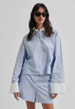 Блузка на пуговицах ALANIS COMBI Second Female, синий