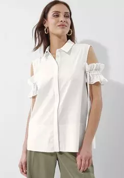 Блузка на пуговицах Alba Moda, кремовый