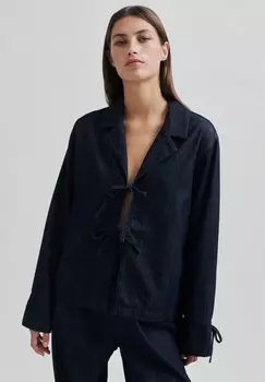 Блузка на пуговицах ALLUET Second Female, цвет Dark Blue Denim