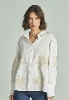 Блузка на пуговицах Alma en Pena, бежевый