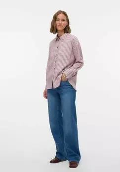 Блузка на пуговицах AWOHANNA Vero Moda, светло-красный