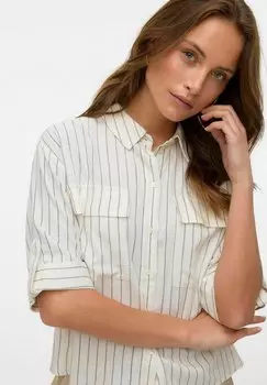 Блузка на пуговицах AWRYDER Vero Moda, белый