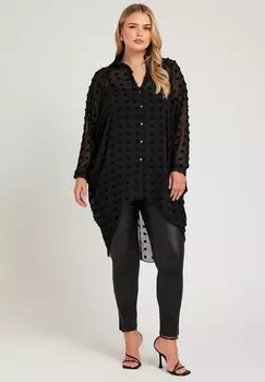 Блузка на пуговицах BATWING SLEEVE Yours Clothing, антрацит