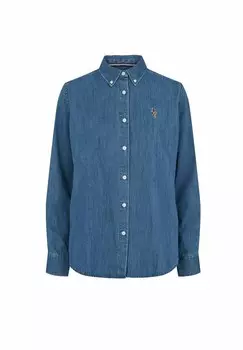 Блузка на пуговицах BENE U.S. Polo Assn., синий деним