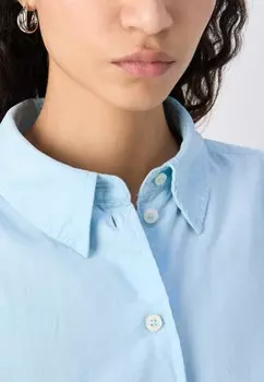 Блузка на пуговицах BLOUSE A SHAPE LONGSLEEVE COLLAR SOLID Marc O'Polo, светло-голубой