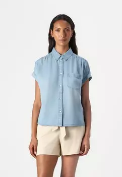 Блузка на пуговицах BLOUSE TOM TAILOR, цвет Blue Denim