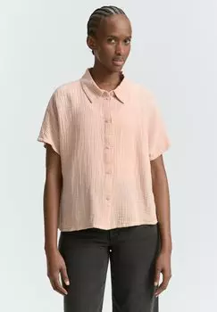 Блузка на пуговицах BOXY FIT TOM TAILOR DENIM, светло-розовый