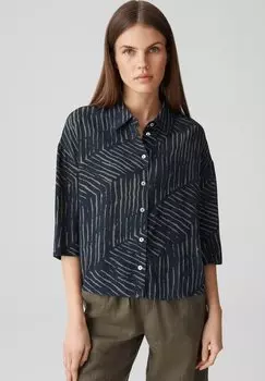 Блузка на пуговицах BOXY FIT TWO TONE PRINT OPUS, синий